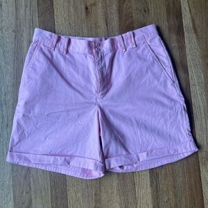 Vintage Ralph Lauren Pink Chino Women's Shorts Sz 10 Bermuda Classic Preppy‎